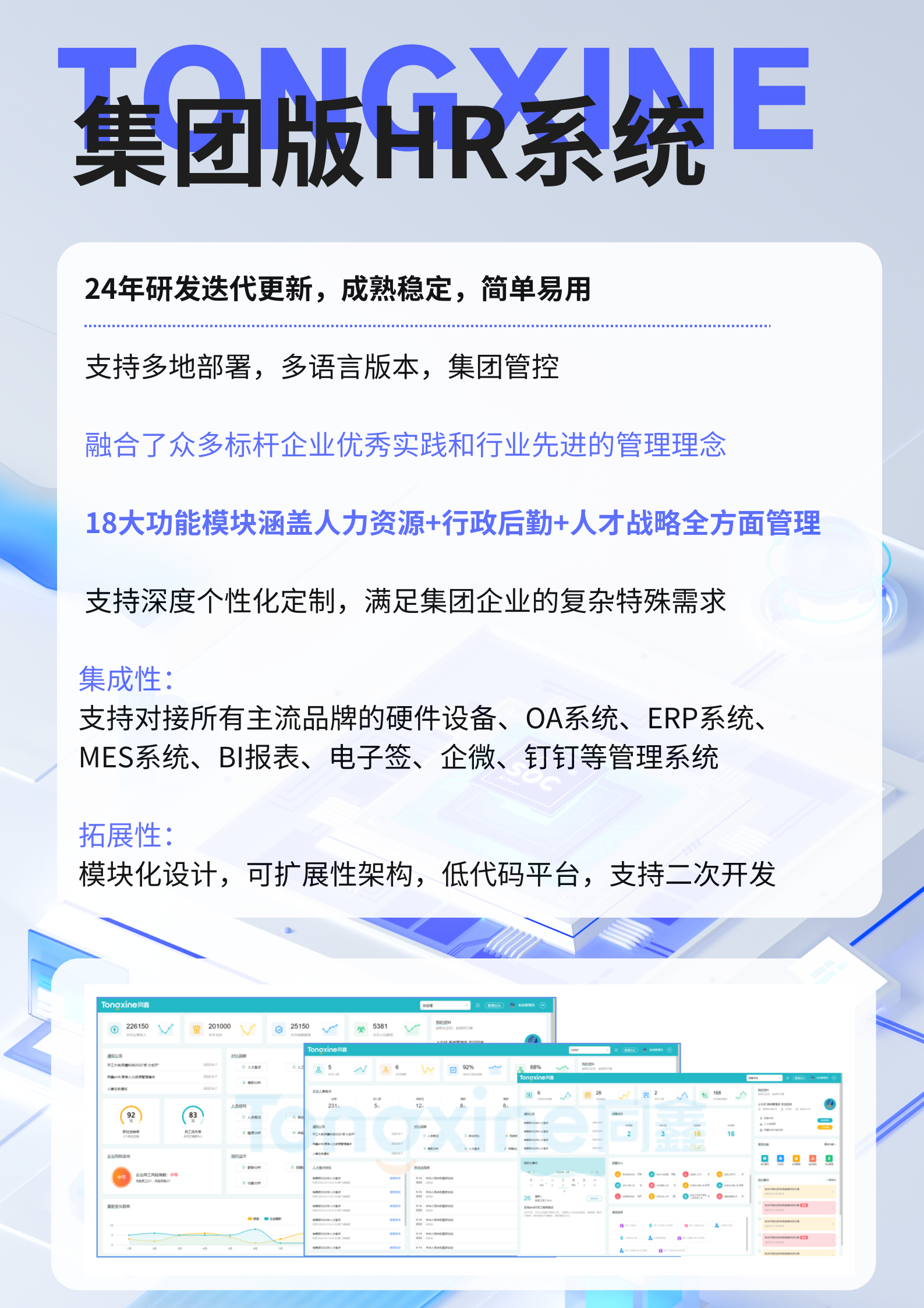 同鑫集团化HR系统
